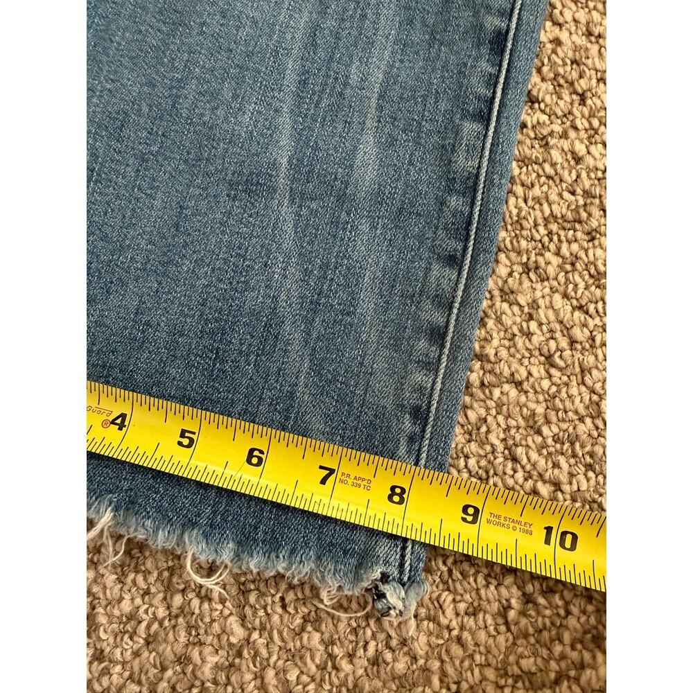 AYR The Bomb Pop Ankle Fray Straight Leg Jeans Classic Blue Wash Size 32 - Picture 14 of 14